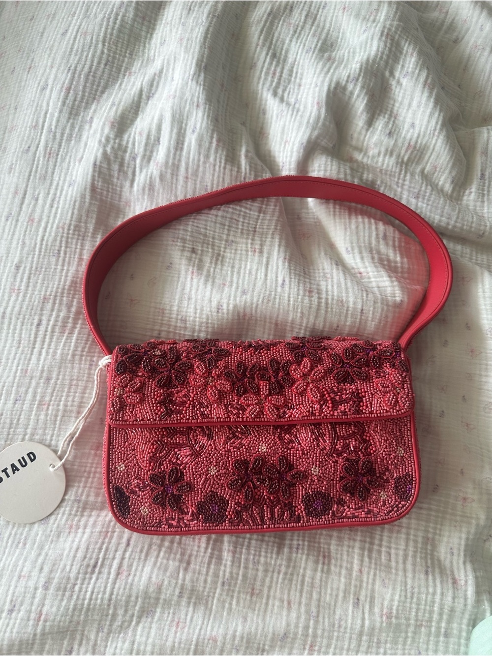 Staud floral beaded bad new with tags